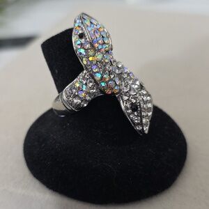Statement Rhinestone Snake Stretch Ring